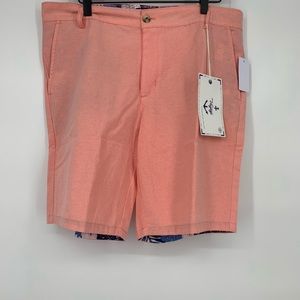 Craft+flow peach and blue paisley shorts size w36